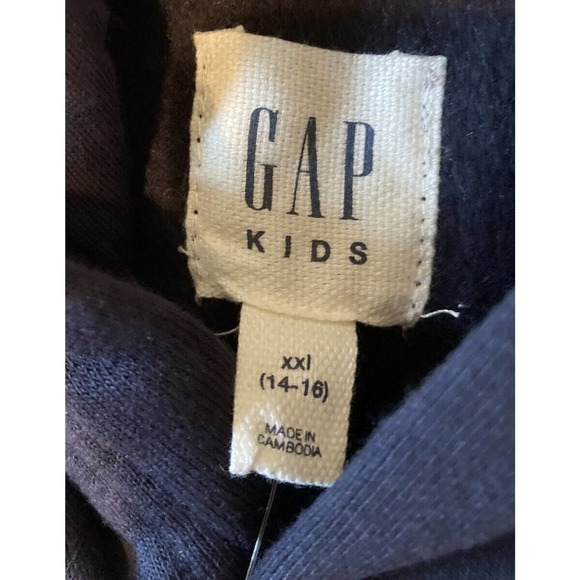 NWT Gap Logo Hoodie Sweatshirt Size XXL (14-16) Boy’s Navy - Picture 3 of 9